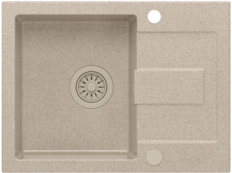 Zlewozmywak Quadron Christian 60x45 cm GraniteQ Beige 1-komorowy z ociekaczem 1 szt.