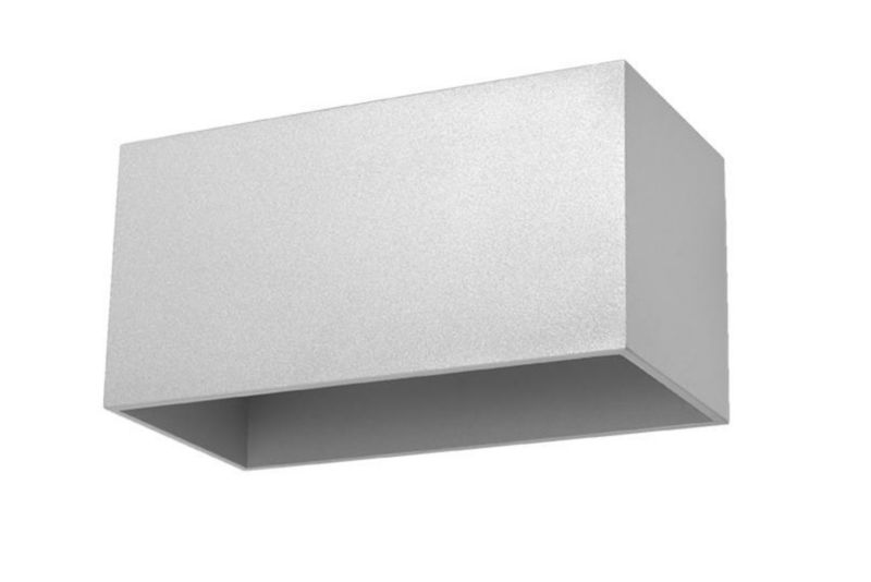 Kinkiet ścienny Sollux Lighting Quad szary 2 x G9 x 40W IP20 wym: 10 x 20 x 20 cm - 1 szt.