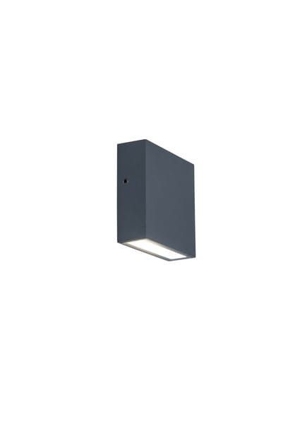 Kinkiet ścienny zewnętrzny Lutec Gemini antracyt LED 9.2W 4000K 800lm IP54 wym: 11 x 11 x 3,8 cm aluminium - 1 szt.