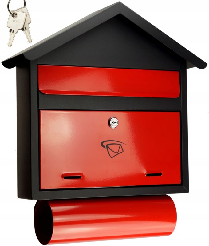 Skrzynka Na Listy FEINZ Format C4 Duża Czarno-Czerwona 1 szt.