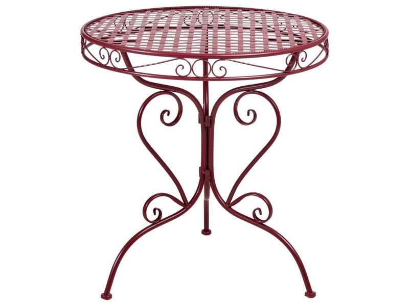 Stolik bistro Albinia 70 cm Metal Burgundowy 1 szt.