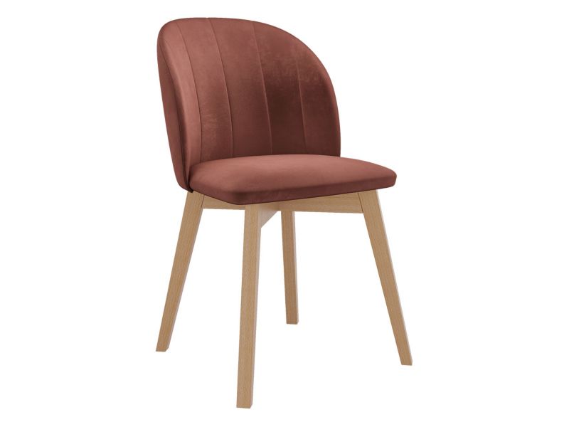 Krzesło do jadalni MIRJAN 24 S100 natura + różowy 1 szt.