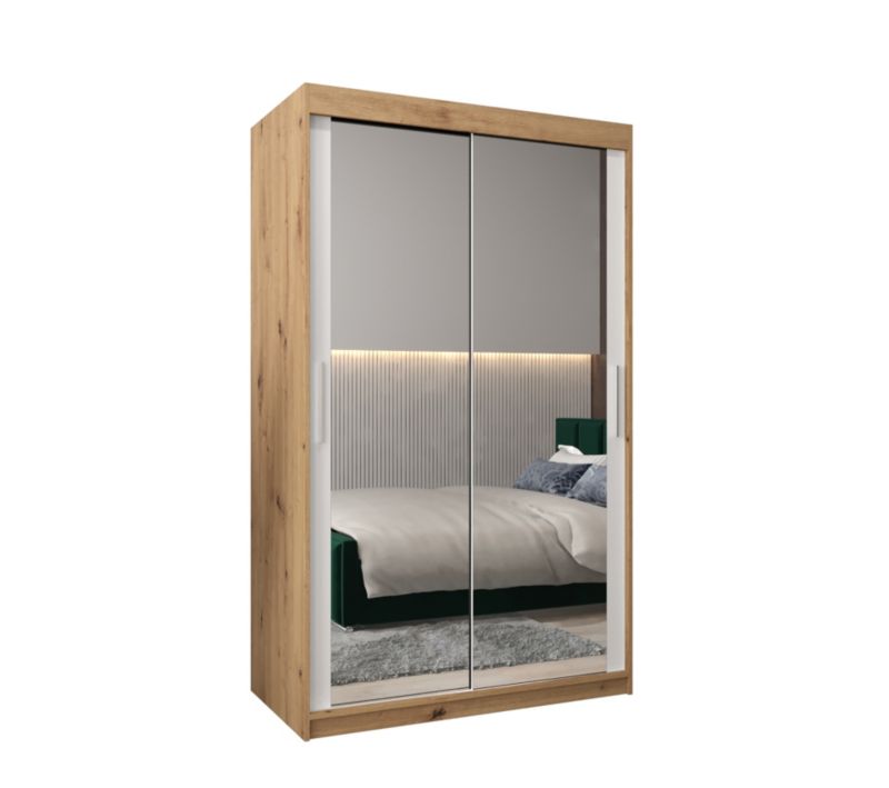 Szafa przesuwna Garderoba Abiks Tokyo 3 120 artisan + biały 1 szt.