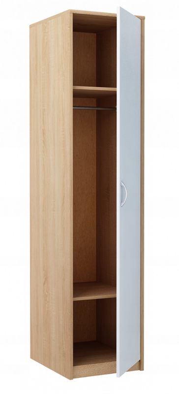 Szafa Matkam słupek 1D2P jednodrzwiowy Rob biały-sonoma 1 szt.
