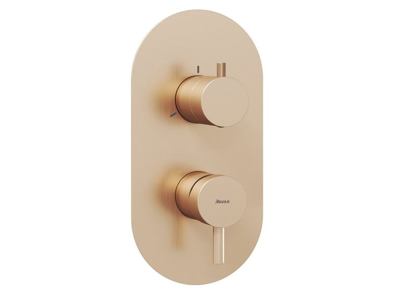Bateria podtynkowa Ravak Espirit ES 068.60RGB do R-Box, z przełącznikiem, różowe złoto 1 szt