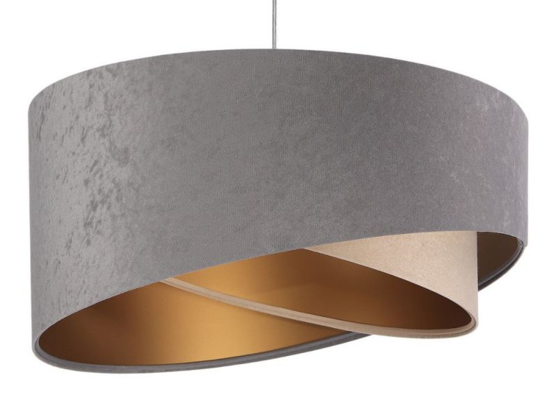 Lampa Bps Koncept wisząca SILVERY szara/beżowa/złota 1 szt