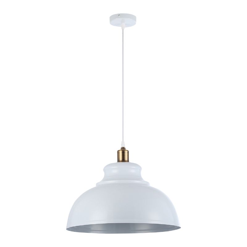Lampa wisząca, DPM, E27, biała, 1szt