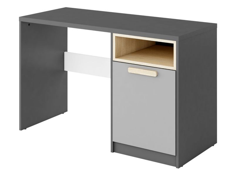 Biurko MIRJAN 24 Pok PO-09 grafit/buk ibsen/szary jasny/biały 1 szt.