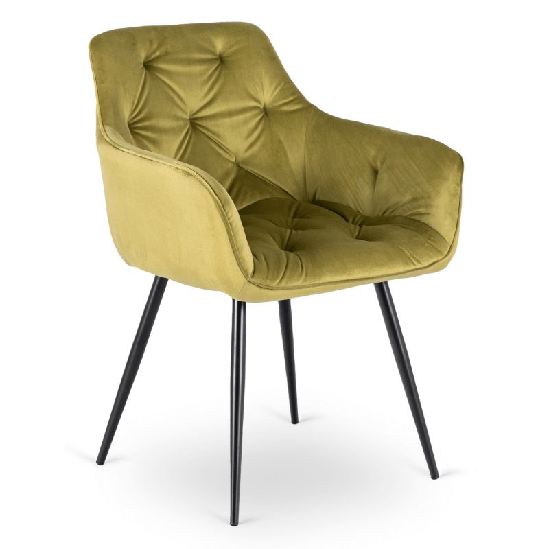 Krzesło Mebel Elite MODESTO Tapicerowane Welurowe Do Salonu Jadalni Kuchni Pistacjowy 1 szt