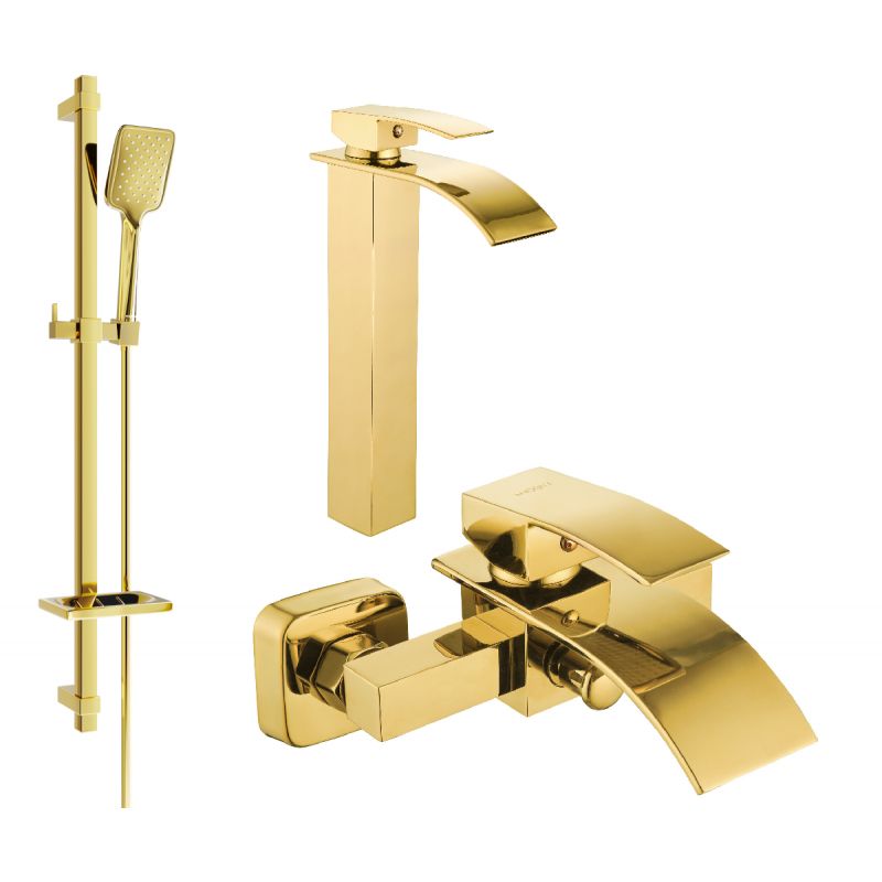 Zestaw wannowy Mexen Aries złoty 744813DQ62-50 1 szt.