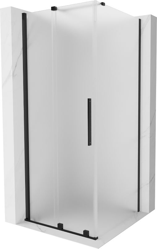 Kabina prysznicowa kwadratowa Mexen Velar szron i czarny 1 szt.