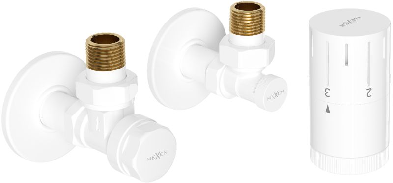 Zestaw termostatyczny kątowy Mexen G05 biały W901-958-904-20 1 szt.