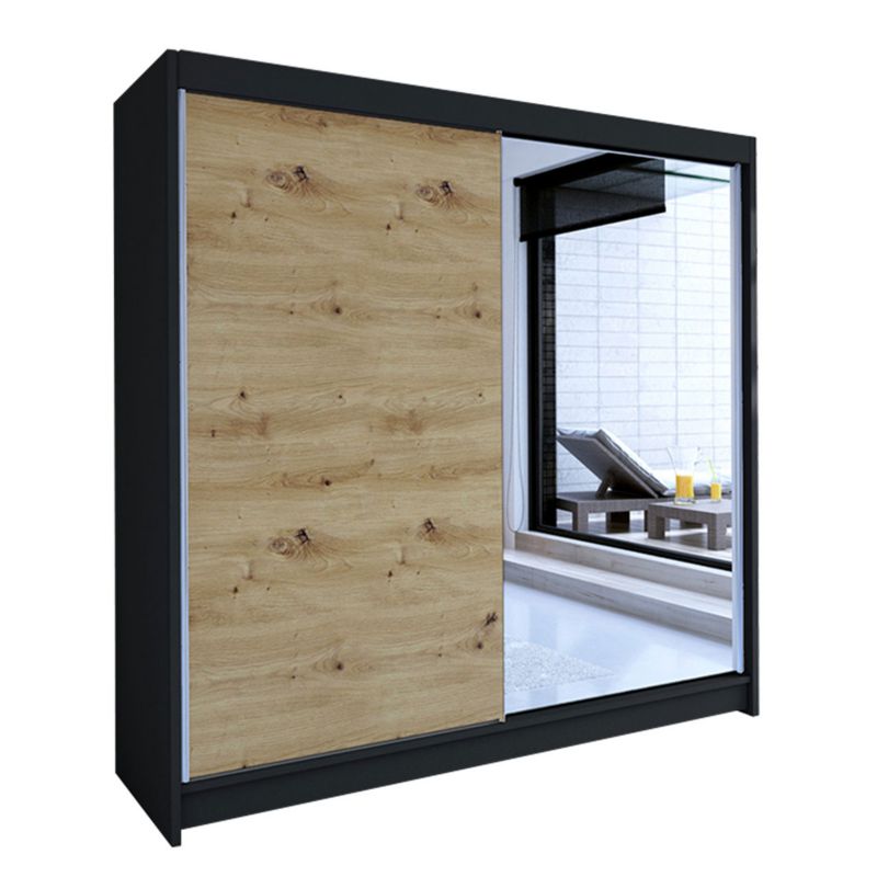Szafa MIRJAN 24 z drzwiami przesuwnymi Talin I czarny/dąb artisan 1 szt.