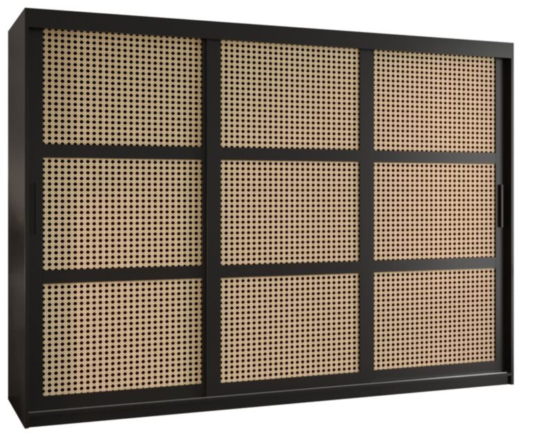 Szafa przesuwna Garderoba Abiks PLECIONKA WIEDEŃSKA 250 czarny 1 szt.