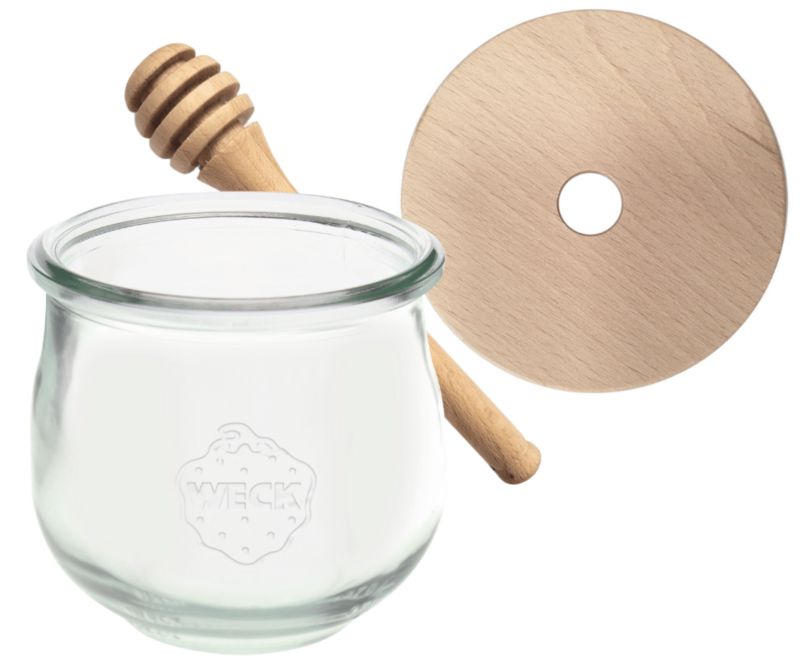 Słoik do miodu MODO24 Weck 370 ml fi 80 tulip nabierak W5 1 kpl.