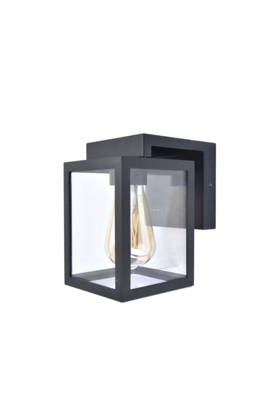 Kinkiet ścienny zewnętrzny Lutec Shiva czarno-biały 1 x E27 x 4W IP44 wym: 18,4 x 12,7 x 17,4 cm - 1 szt.