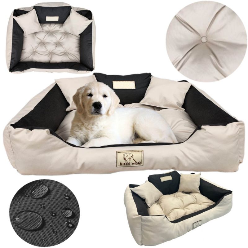 Legowisko dla psa personalizowane EDANTI 75x65 cm beżowe 1 szt.