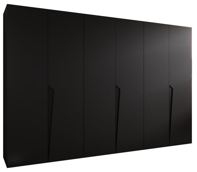 Szafa uchylna otwierana Abiks PIANO 1 300 (3x100) wys 202 cm Czarny + Czarny 1 szt