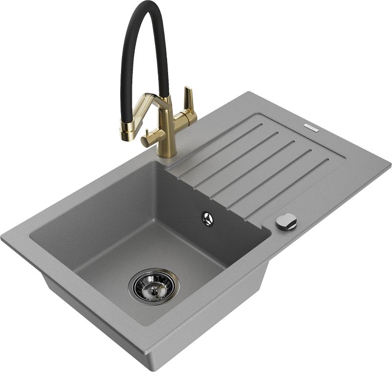 Zlewozmywak granitowy Mexen Pedro 1-komorowy beżowy 560x460 mm - 6508561000-69-G 1 szt.