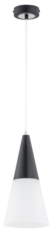 Lampa sufitowa wisząca Alfa Cono czarno-biała wym: 90 x 17 x 17 cm 1xE27 x 60W 1 szt.