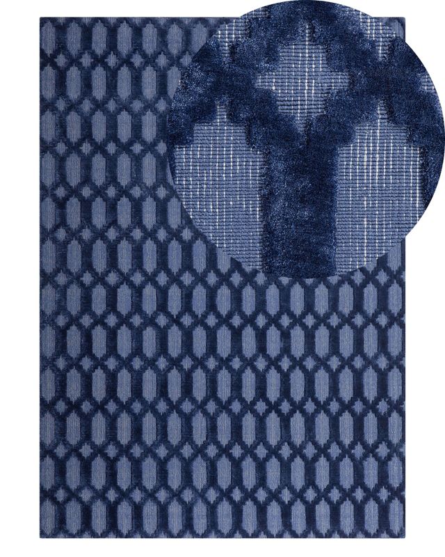 Dywan wiskozowy 140 x 200 cm niebieski Cizre 1 szt.