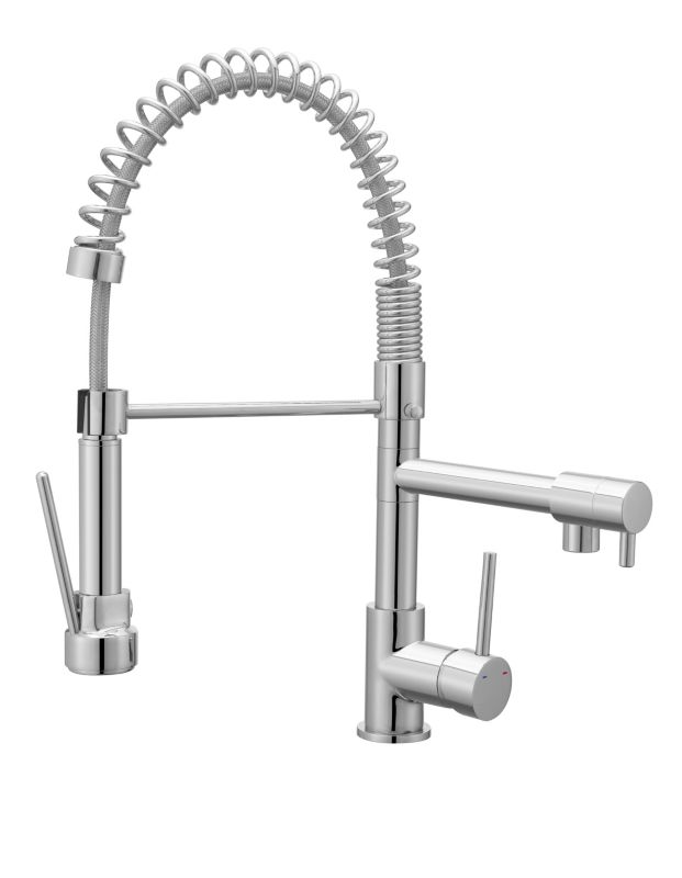 Bateria zlewozmywakowa Bilbrough ruchoma wylewka chrom