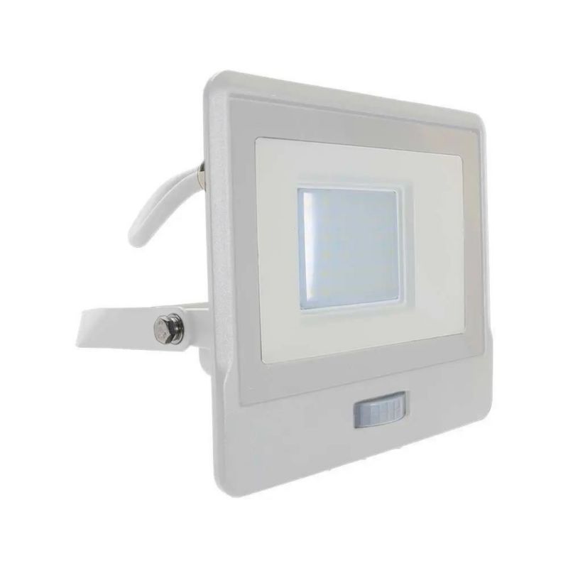 Naświetlacz LED z czujnikiem ruchu V-TAC biały LED 20W 6400K 2340lm IP65 wym: 14,3 x 17,7 x 6 cm - 1 szt.