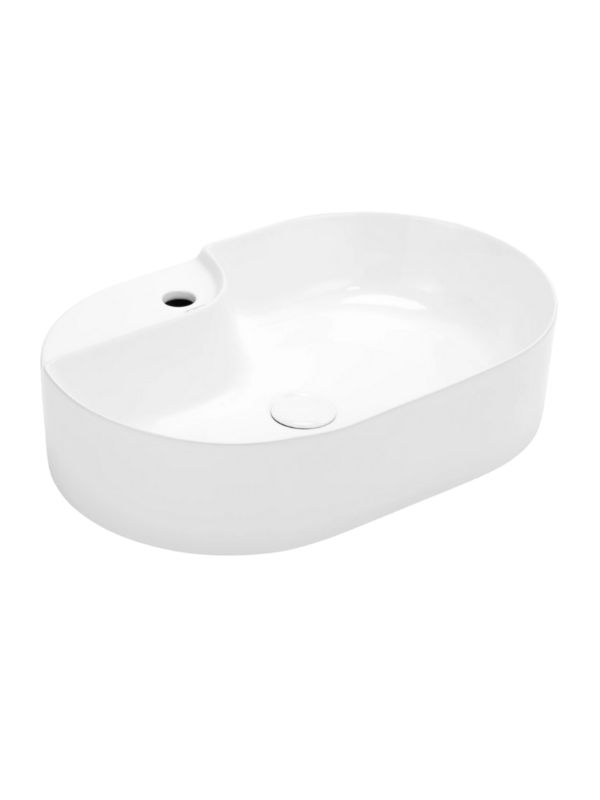 Umywalka nablatowa Uptrend GLORIA biały połysk. z otworem na baterię 1 szt.