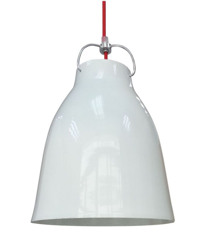 Lampa wisząca Candellux Pensilvania biało-czerwona wym: 110 x 24 x 24 cm 1xE27 x 60W 1 szt.