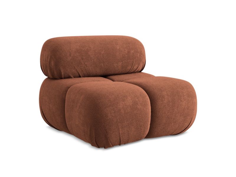 Fotel LaMiaSofa SANREMO z tkaniny szenilowej 96x95 cm terakota 1 szt.