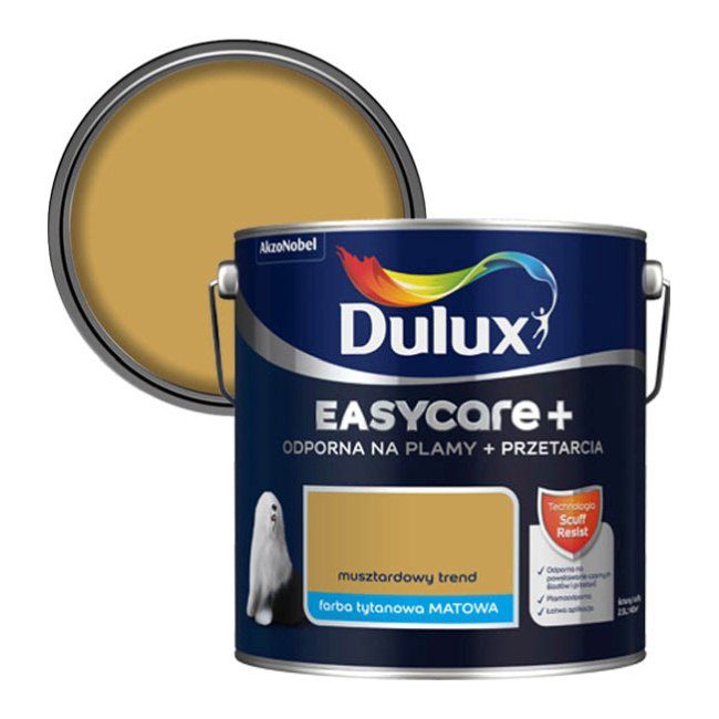 Farba Dulux EasyCare+ musztardowy trend 2,5 l