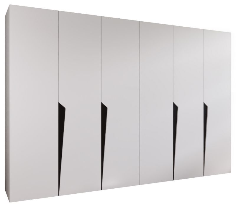 Szafa uchylna otwierana Abiks PIANO 1 300 (2x150) wys 202 cm Biały + Czarny 1 szt