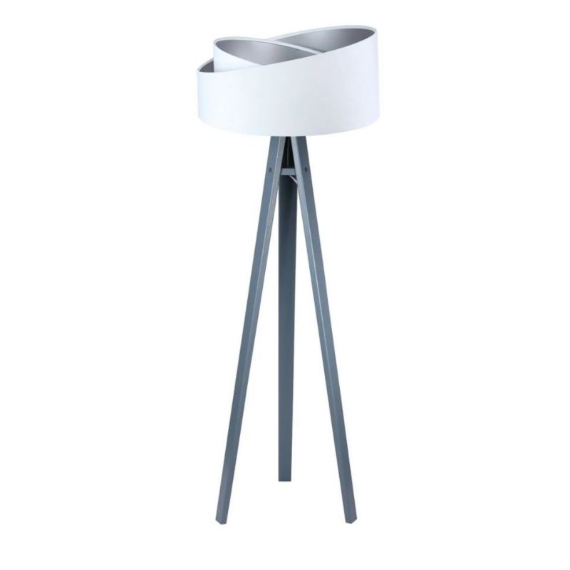 Lampa Bps Koncept stojąca GEMSTONE biała/srebrna/szara 1 szt
