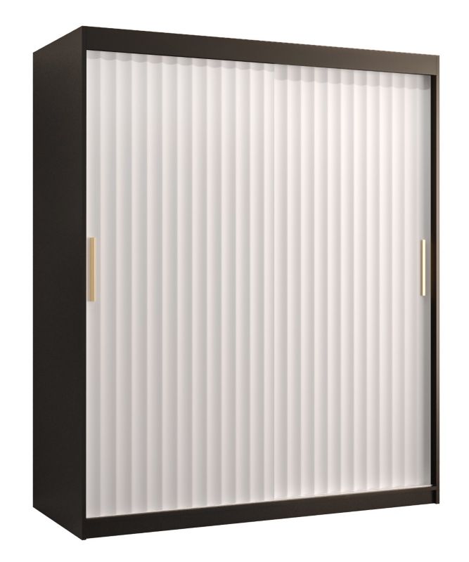 Szafa przesuwna Abiks RIFLO WAVE 1 150 czarny mat+ biały mat 1 szt.