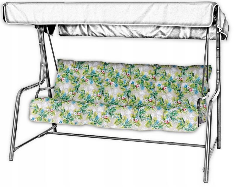 Poduszka na huśtawkę ogrodową AMPO 135 cm beżowy zielony 1 szt.