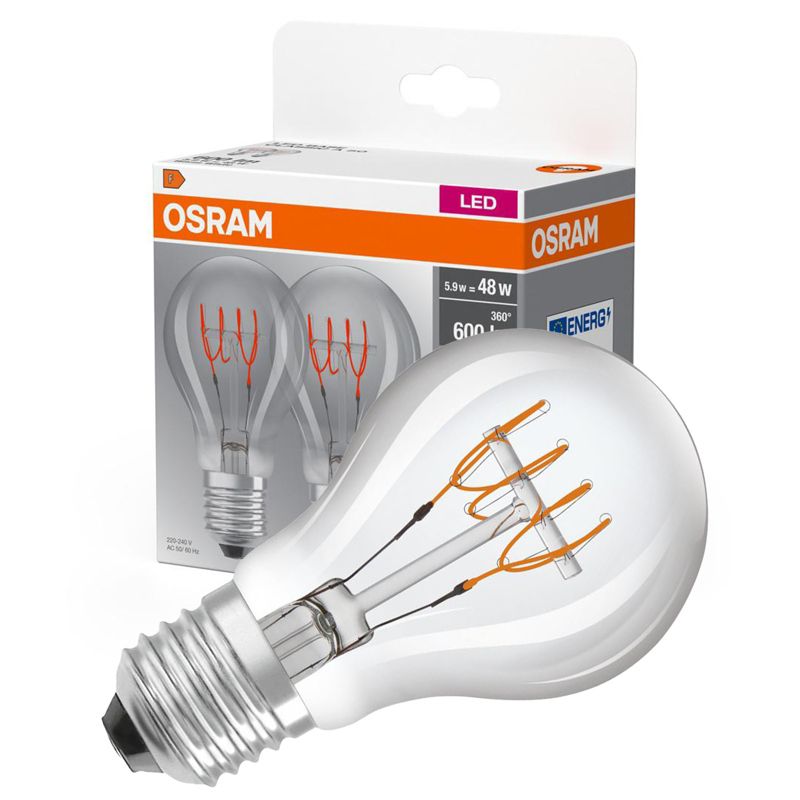 Żarówka LED Osram A60 E27 5.9W 600lm 2700K 320st Filament 2 szt.