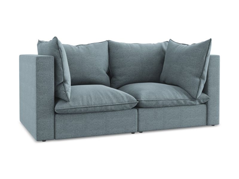 Modułowa sofa 2-osobowa LaMiaSofa RAVENNA z tkaniny bouclé 180x90 cm jeans 1 szt.