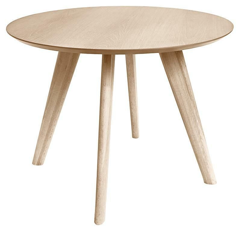 Stół okrągły do jadalni Townsville ACTONA dąb bielony skandynawski nierozkładany 100 cm 1 szt.