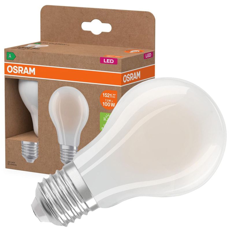 Żarówka LED Osram A60 E27 7.2W 1521lm 4000K 320st Filament 2 szt.