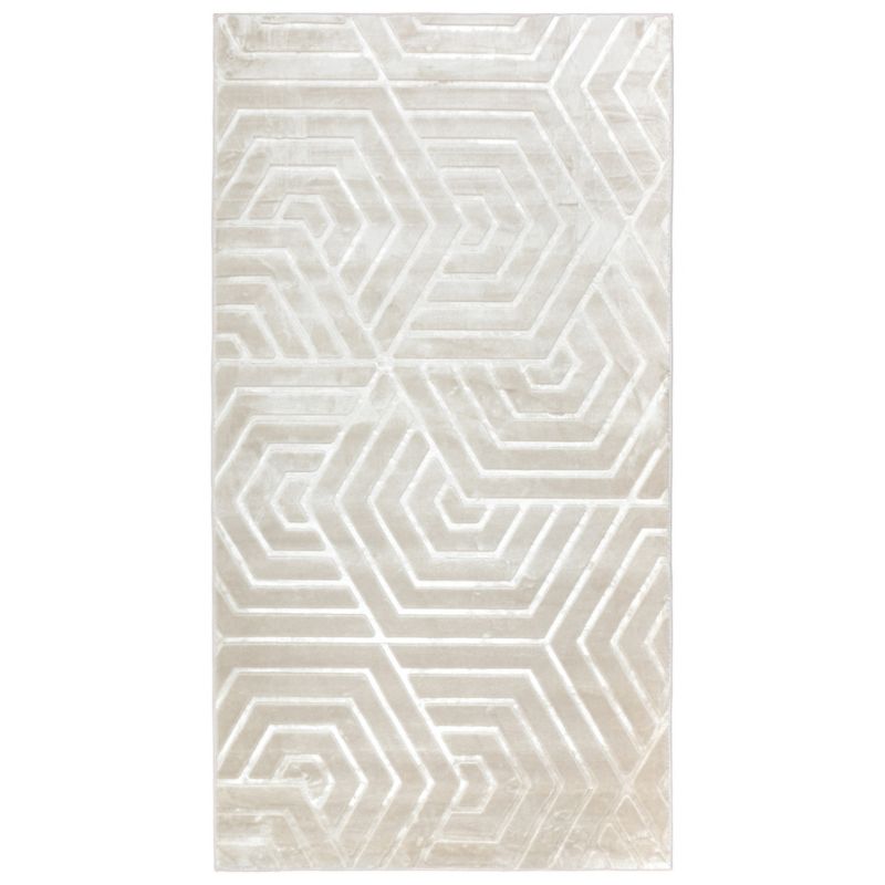 Dywan nowoczesny Glamour 3D e-floor 80x150 cm geometryczny beżowy 1 szt