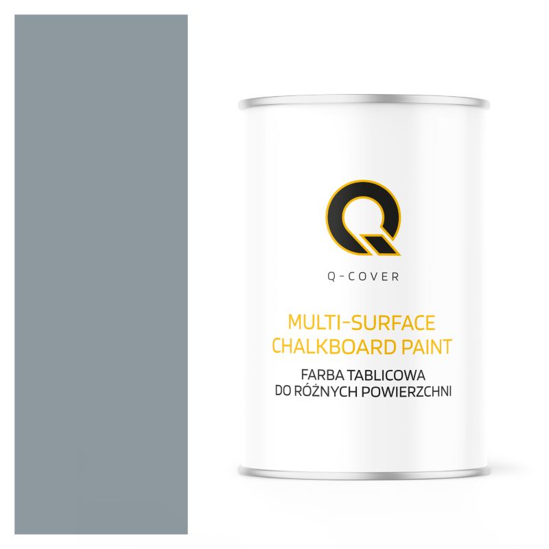 Farba Tablicowa Do Ścian Pisania Kredą Q-Cover Kolor Szaro-błękitny RAL7001 Mat 1L