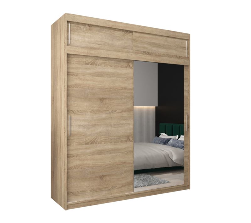 Szafa przesuwna Garderoba Abiks Tokyo 2 200 sonoma + sonoma z nadstawką 1 szt.