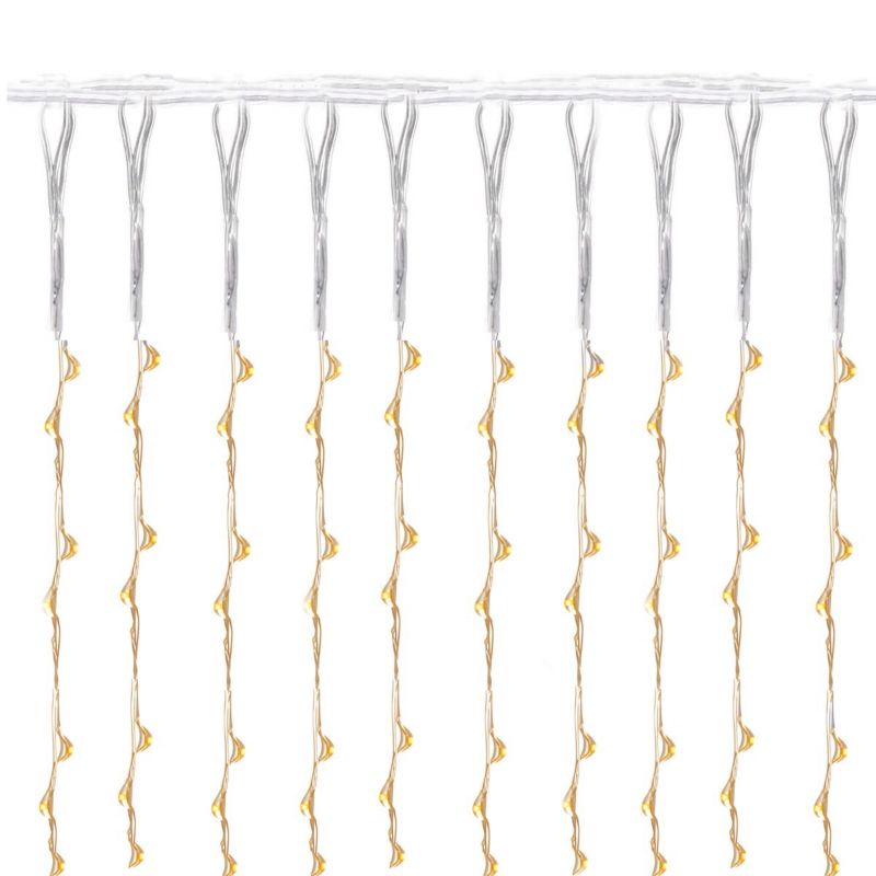 Kurtyna świetlna ciepły biały Springos 300 Led lampki wewnętrzne z programatorem USB 1 szt.