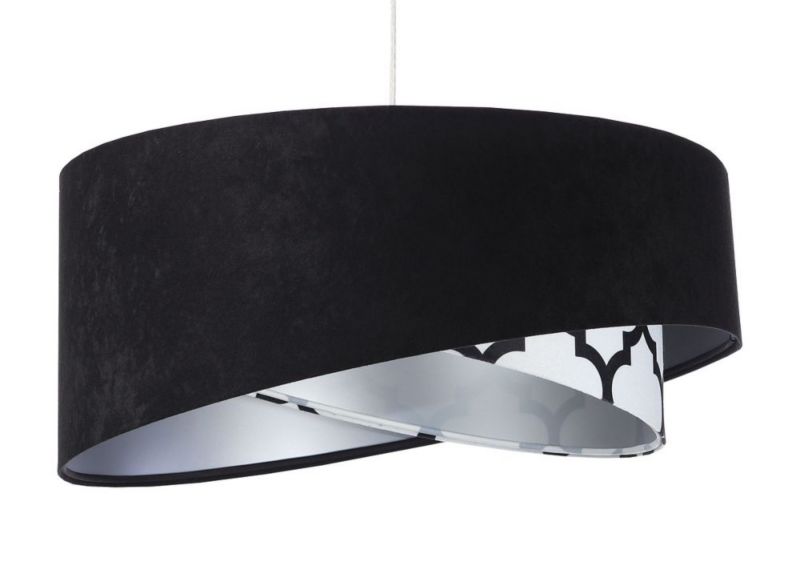 Lampa Bps Koncept wisząca BLACK VELVET czarna/srebrna 1 szt