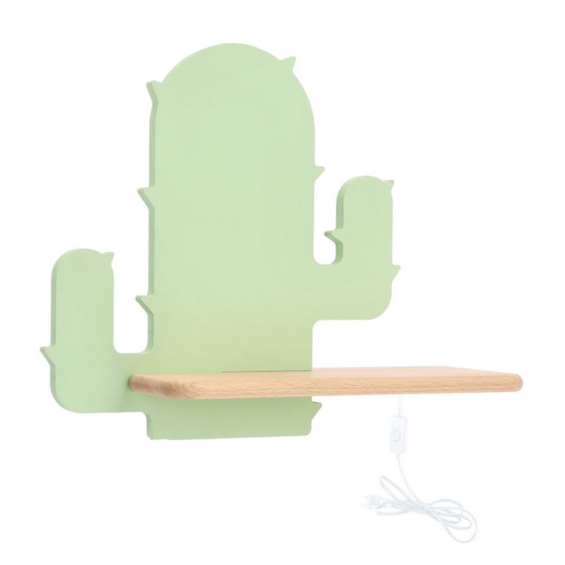 Kinkiet ścienny Candellux Cactus zielony-jasne drewno LED 4W 4000K 200lm IP20 wym: 27,5 x 33 x 12 cm - 1 szt.