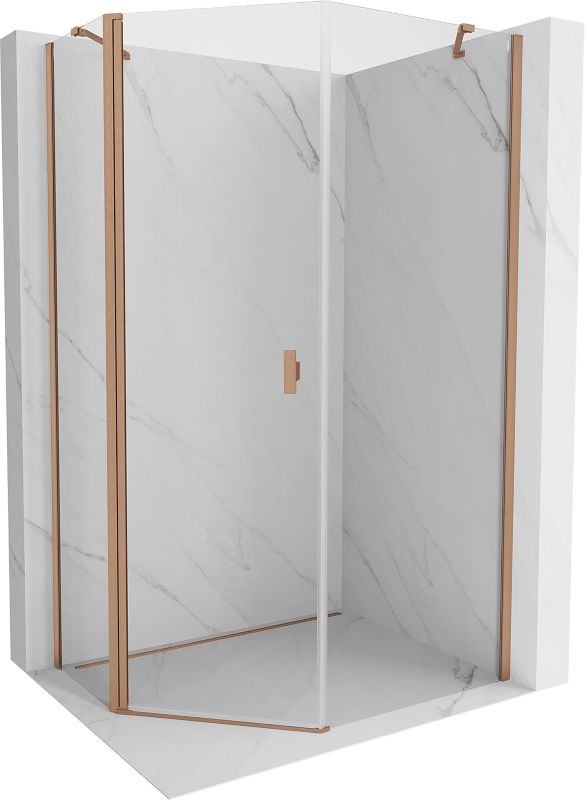 Kabina prysznicowa pięciokątna Mexen Mist miedź szczotkowana 90x100 cm 1 szt