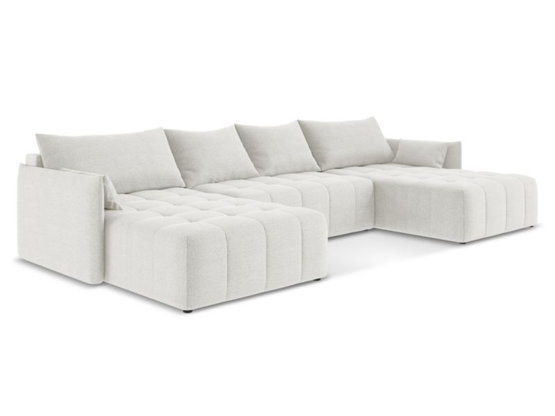Sofa panoramiczna LaMiaSofa BOLSENA z tkaniny bouclé 365x180 cm biały 1 szt.