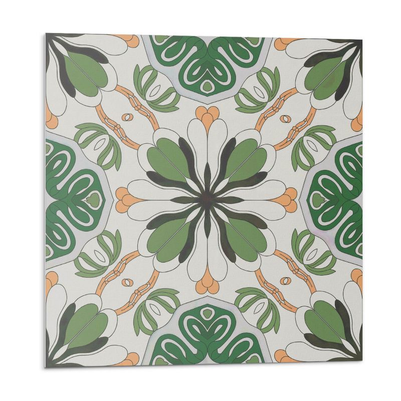 Kafelki samoprzylepne Wallfluent 50x50 cm Symetryczny motyw kwiatowy 4 szt.