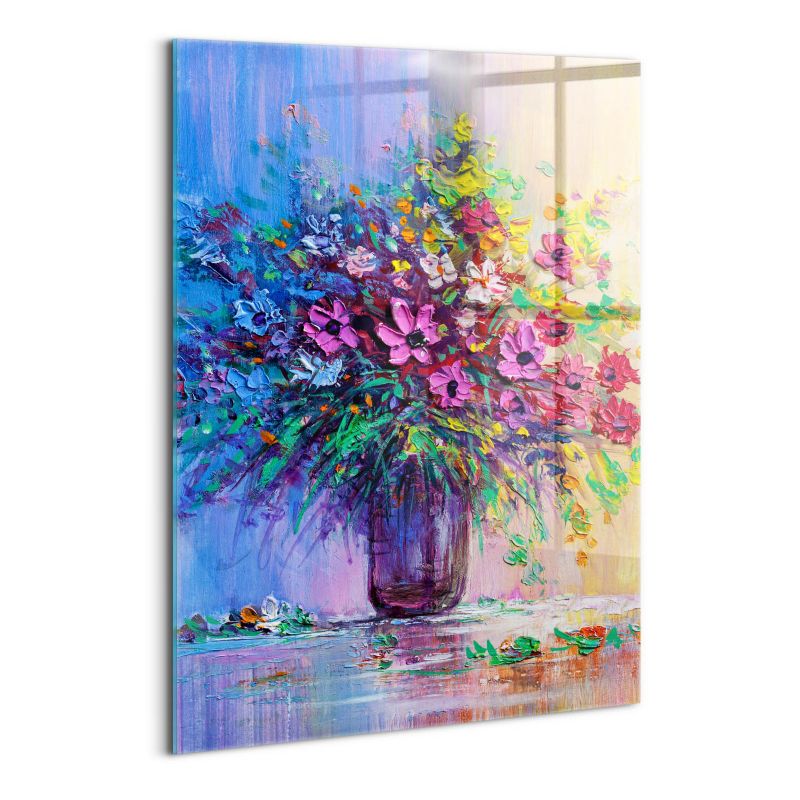 Obraz Szklany Wallfluent 70x100 cm Kwiaty w wazonie 1 szt.