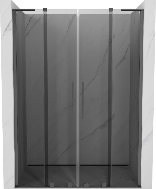 Drzwi prysznicowe Mexen Velar L Duo grafit 140 cm gun metal 1 szt.